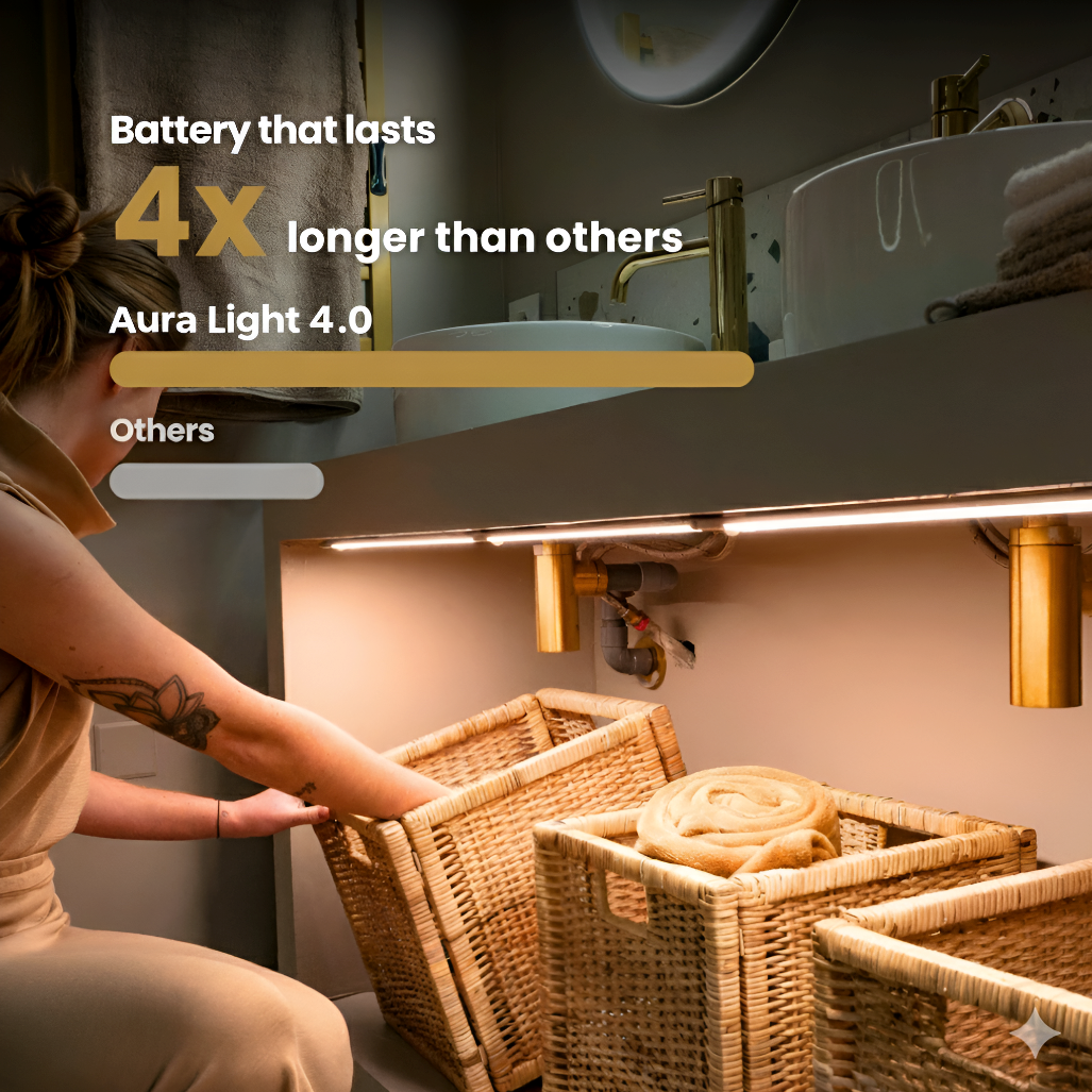 Aura Light 4.0™ | Ultra-Thin Motion Sensor Cabinet Light