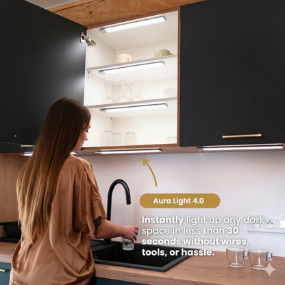 Aura Light 4.0™ | Ultra-Thin Motion Sensor Cabinet Light